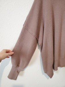 Puff Sleeve Crewneck Sweater (L)