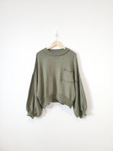 Load image into Gallery viewer, Pol Green Puff Sleeve Sweater (S)
