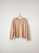 Load image into Gallery viewer, Textured Henley Sweater (L)
