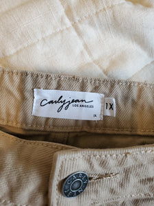 Carly Jean Tan Straight Jeans (1X)