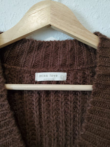 Brown Chunky Sweater Vest (L)