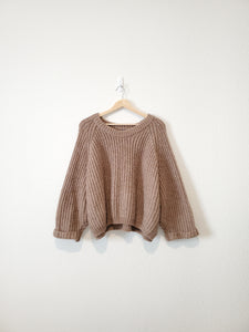 Brown Chunky Knit Sweater (M/L)
