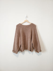 Brown Chunky Knit Sweater (M/L)