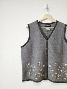 Vintage Floral Sweater Vest (L)