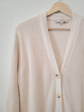 Load image into Gallery viewer, Loft Cotton Ribbed Cardigan (M)

