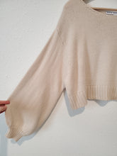 Load image into Gallery viewer, Puff Sleeve Crop Sweater (L)
