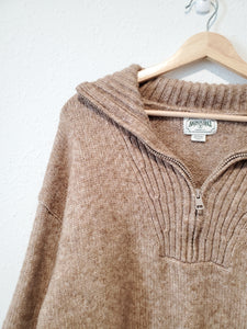 AE Quarter Zip Crop Sweater (XL)