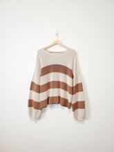 Load image into Gallery viewer, Striped Puff Sleeve Sweater (1X)
