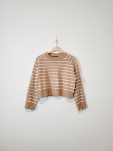 Striped Crop Knit Sweater (XS)