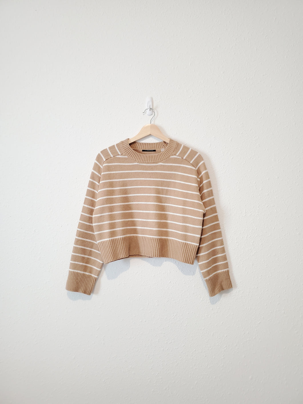 Striped Crop Knit Sweater (XS)