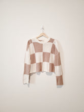 Load image into Gallery viewer, Checkered Crop Sweater (M)
