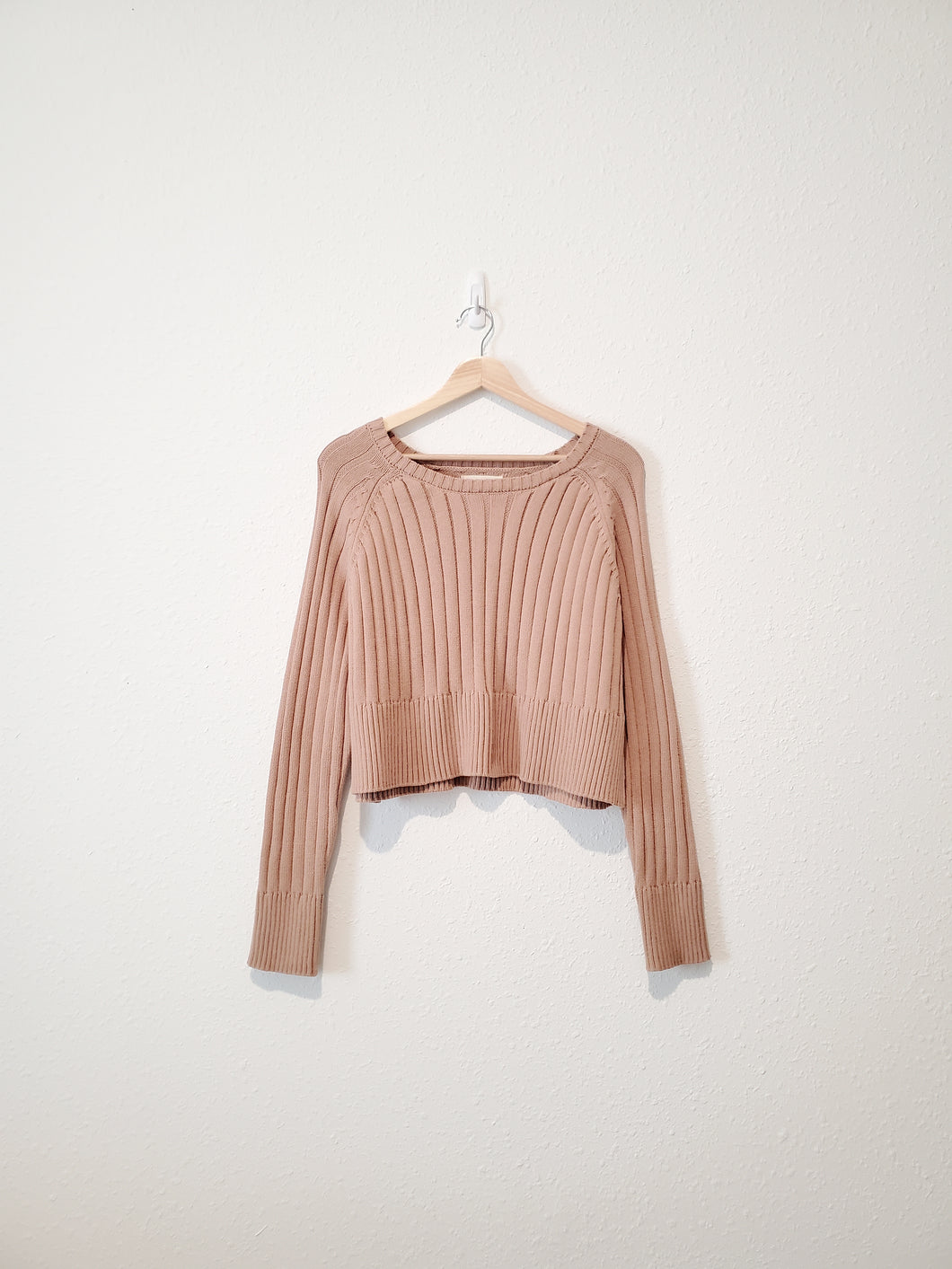 Ribbed Crop Sweater (L)