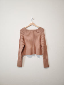 Ribbed Crop Sweater (L)