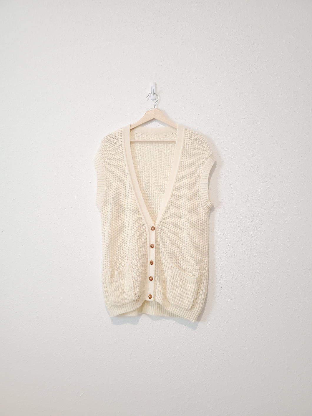 Vintage Button Up Sweater Vest (L/XL)
