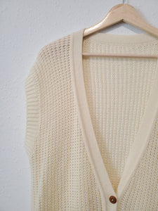 Vintage Button Up Sweater Vest (L/XL)