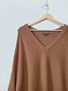 Brown Slouchy Ribbed Sweater (L)