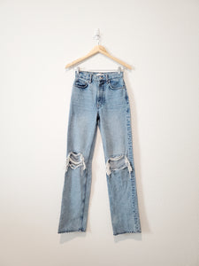 Anine Bing Distressed Straight Jeans (24)