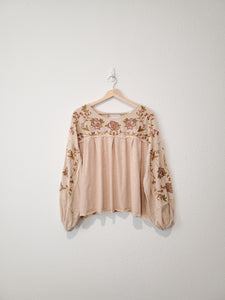 In Loom Floral Embroidered Top (M)