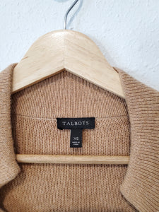 Camel Knit Sweater Blazer (XS)