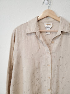 Vintage Embroidered Linen Top (S)