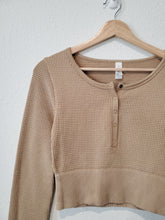 Load image into Gallery viewer, Aerie Waffle Henley Top (S)
