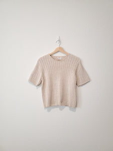 Vintage Oat Cable Knit Tee (XL)