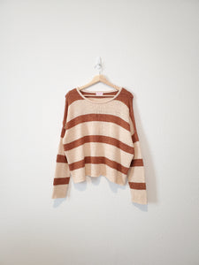 Pink Lily Striped Knit Sweater (M)