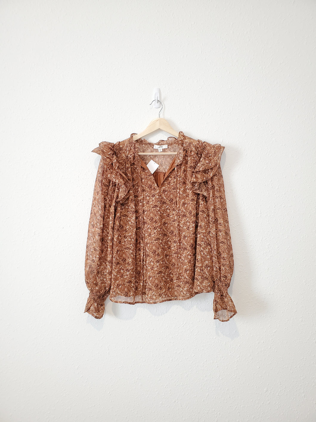 NEW Floral Puff Sleeve Top (M)