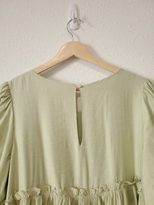 Mable Green Puff Sleeve Dress (M)