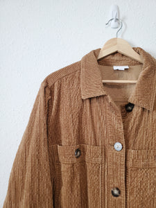 Brown Cord Crop Jacket (XL)