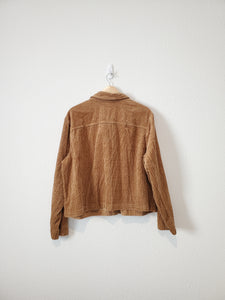Brown Cord Crop Jacket (XL)