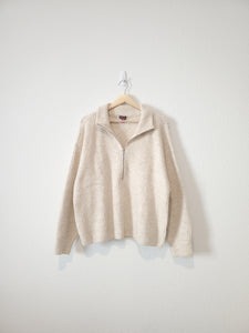 Cozy Half Zip Knit Pullover (L)