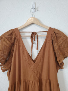 Brown Tiered Maxi Dress (M)