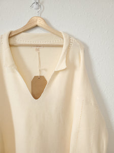 NEW Listicle Cream Oversized Sweater (L)