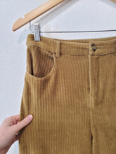 Load image into Gallery viewer, Chartreuse Wide Leg Cord Pants (S)
