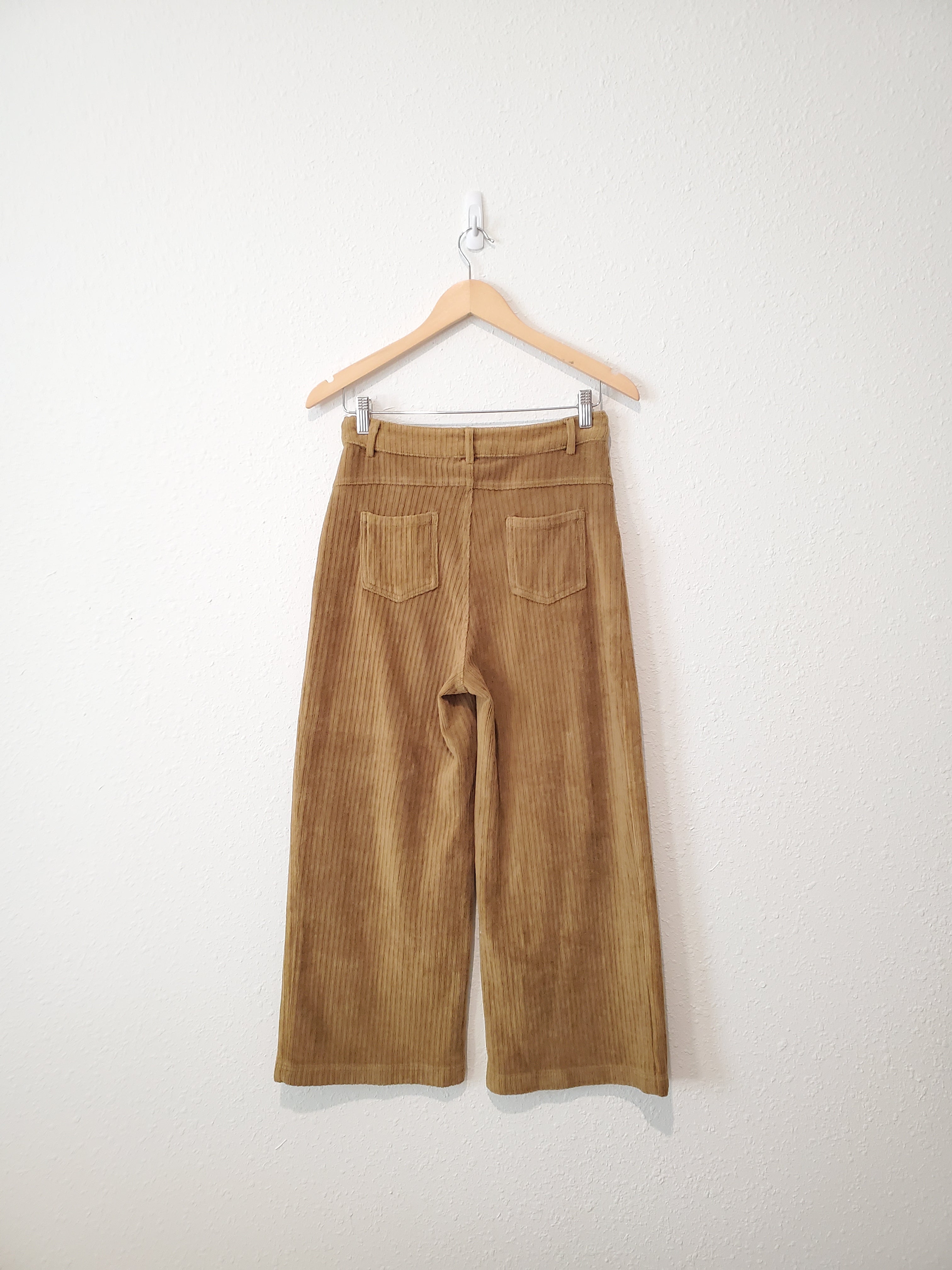 Chartreuse Wide Leg Cord Pants (S)