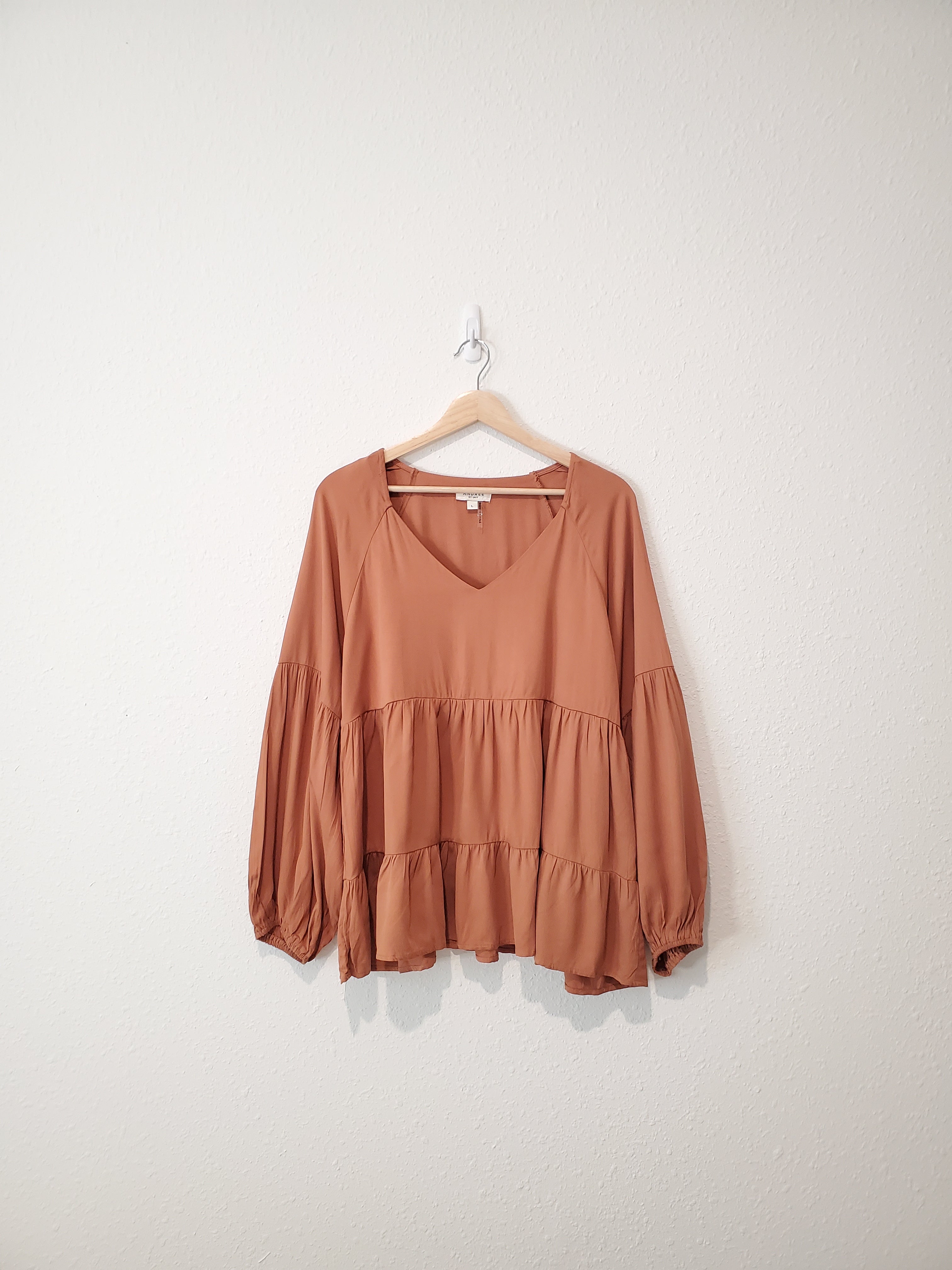 Burnt Orange Tiered Top (L)