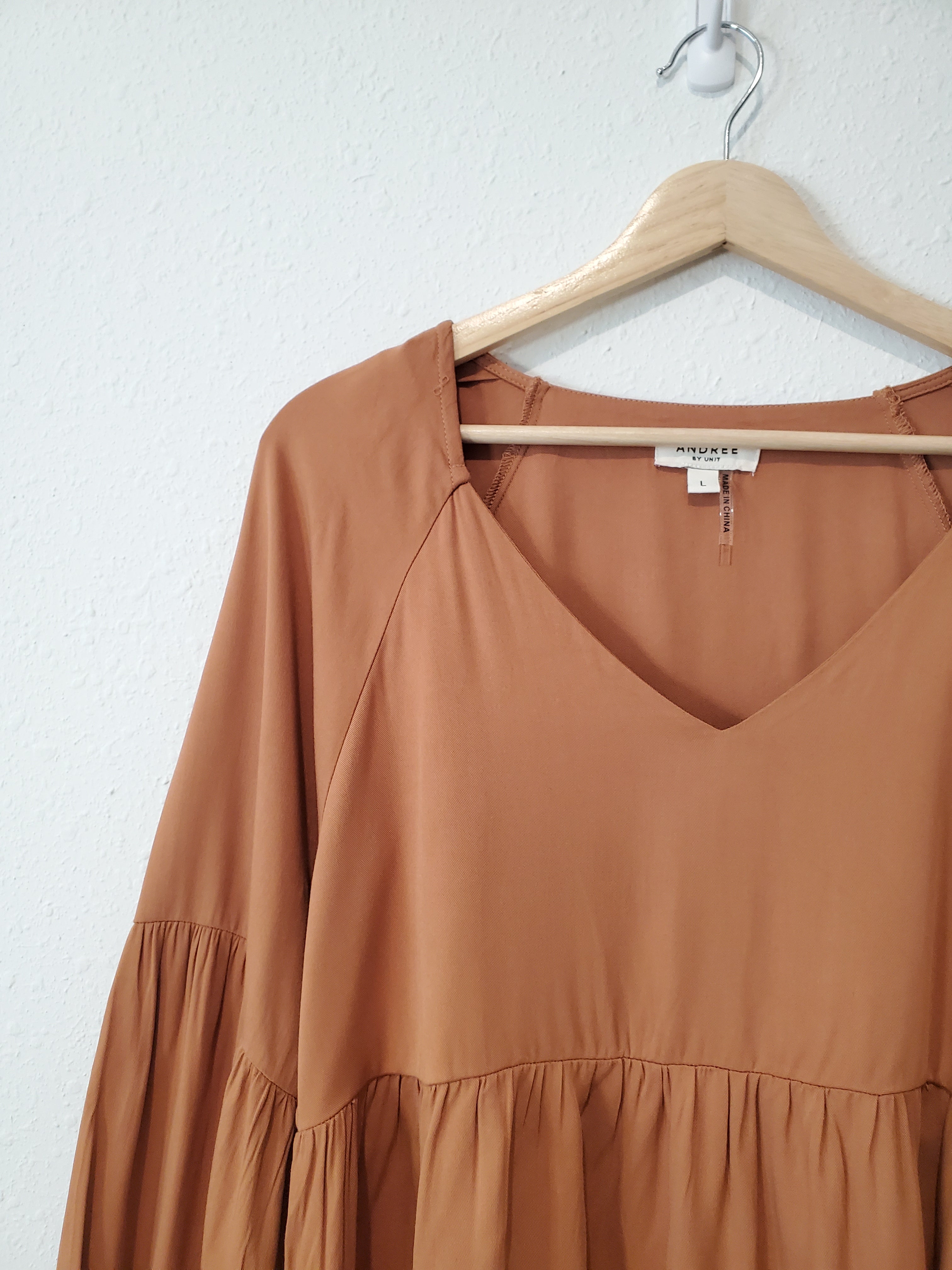 Burnt Orange Tiered Top (L)