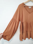 Burnt Orange Tiered Top (L)