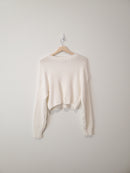 Cable Knit Crop Sweater (M)