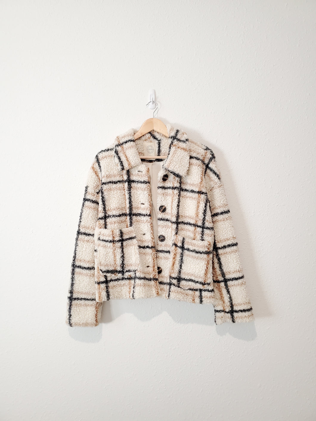 Plaid Sherpa Jacket (L)