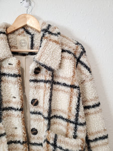 Plaid Sherpa Jacket (L)