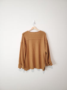 Oversized Henley Sweater (M/L)