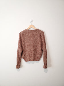 Rust Marled Crop Cardigan (M)