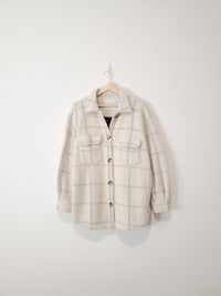 Z Supply Plaid Trucker Shirt Jacket (S)