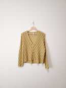 Chartreuse Crochet Knit Top (S/M)