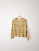 Chartreuse Crochet Knit Top (S/M)