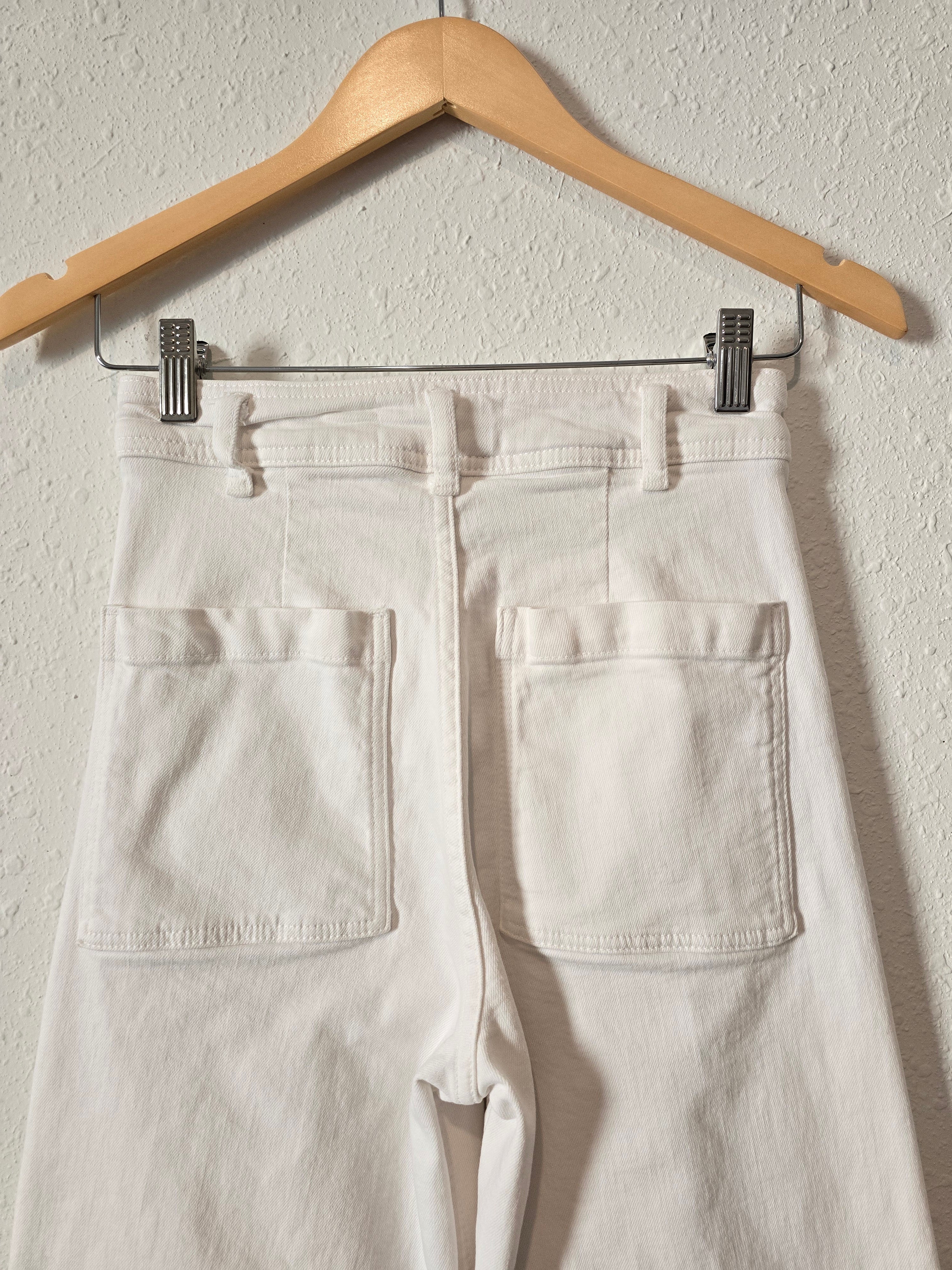 Zara White Marine Straight Pants (2)