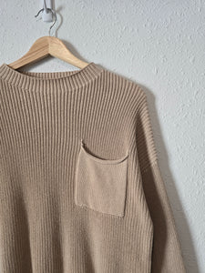 Neutral Mock Neck Sweater (M)