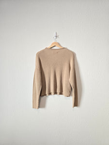 Neutral Mock Neck Sweater (M)